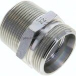 Gerade Schneidringverschr. NPT 1-1/4"-35 L (M45x2), ohne Mutter & Schneidring, Stahl verzinkt