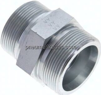 Gerade Schneidringverschr. M 48x2-38 S (M52x2), ohne Mutter & Schneidring, Stahl verzinkt