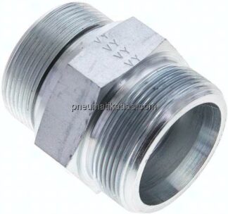 Gerade Schneidringverschr. M 48x2-38 S (M52x2), ohne Mutter & Schneidring, Stahl verzinkt