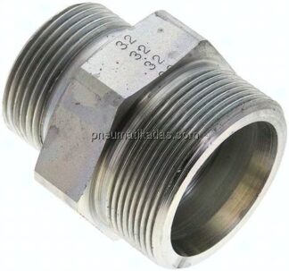 Gerade Schneidringverschr. G 1-1/4"-38 S (M52x2), ohne Mutter & Schneidring, Stahl verzinkt