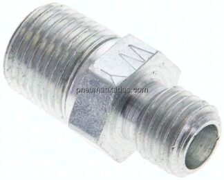 Gerade Schneidringverschr. NPT 1/8"-4 LL (M8x1), ohne Mutter & Schneidring, Stahl verzinkt