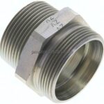 Gerade Schneidringverschr. R 1-1/2"-42 L (M52x2), ohne Mutter & Schneidring, Stahl verzinkt