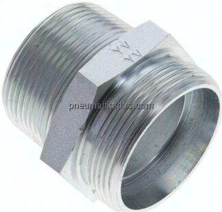 Gerade Schneidringverschr. NPT 1-1/2"-42 L (M52x2), ohne Mutter & Schneidring, Stahl verzinkt