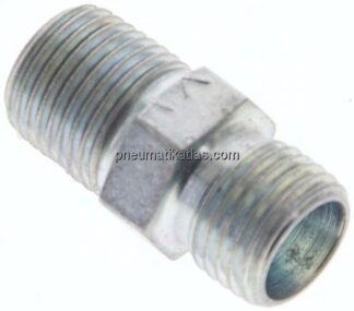 Gerade Schneidringverschr. NPT 1/8"-6 LL (M10x1), ohne Mutter & Schneidring, Stahl verzinkt