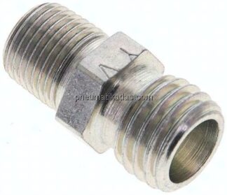 Gerade Schneidringverschr. NPT 1/8"-6 L (M12x1,5), ohne Mutter & Schneidring, Stahl verzinkt