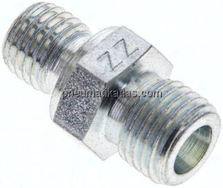Gerade Schneidringverschr. M 12x1,5-6 S (M14x1,5), ohne Mutter & Schneidring, Stahl verzinkt