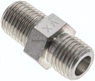 Gerade Schneidringverschr. NPT 1/4"-6 S (M14x1,5), ohne Mutter & Schneidring, Stahl verzinkt