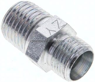 Gerade Schneidringverschr. R 1/4"-8 LL (M12x1), ohne Mutter & Schneidring, Stahl verzinkt