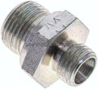 Gerade Schneidringverschr. M 18x1,5-8 L (M14x1,5), ohne Mutter & Schneidring, Stahl verzinkt