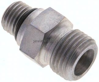 Gerade Schneidringverschr. UNF 7/16"-20-8 S (M16x1,5), ohne Mutter & Schneidring, Stahl verzinkt