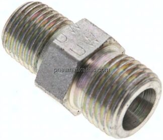Gerade Schneidringverschr. R 1/4"-8 S (M16x1,5), ohne Mutter & Schneidring, Stahl verzinkt