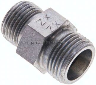Reduzierverschraubung 12 S (M20x1,5)-10 S (M18x1,5), ohne Mutter & Schneidring, Stahl verzinkt