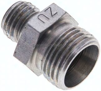 Reduzierverschraubung 12 L (M18x1,5)-6 L (M12x1,5), ohne Mutter & Schneidring, Stahl verzinkt