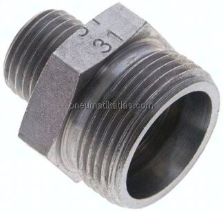 Reduzierverschraubung 18 L (M26x1,5)-10 L (M16x1,5), ohne Mutter & Schneidring, Stahl verzinkt