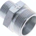 Reduzierverschraubung 18 L (M26x1,5)-12 L (M18x1,5), ohne Mutter & Schneidring, Stahl verzinkt