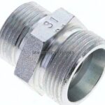 Reduzierverschraubung 18 L (M26x1,5)-15 L (M22x1,5), ohne Mutter & Schneidring, Stahl verzinkt