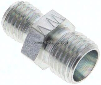 Reduzierverschraubung 6 LL (M10x1)-4 LL (M8x1), ohne Mutter & Schneidring, Stahl verzinkt