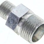 Reduzierverschraubung 8 LL (M12x1)-4 LL (M8x1), ohne Mutter & Schneidring, Stahl verzinkt