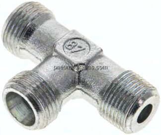 LE-Schneidringverschraubung R 3/8"-10 S (M18x1,5), ohne Mutter & Schneidring, Stahl verzinkt