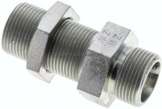 Schott-Schneidringverschraubung 16 S (M24x1,5), ohne Mutter & Schneidring, Stahl verzinkt