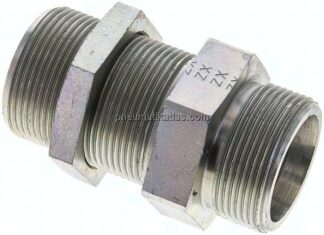 Schott-Schneidringverschraubung 30 S (M42x2), ohne Mutter & Schneidring, Stahl verzinkt
