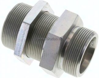 Schott-Schneidringverschraubung 38 S (M52x2), ohne Mutter & Schneidring, Stahl verzinkt