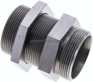 Schott-Schneidringverschraubung 42 L (M52x2), ohne Mutter & Schneidring, Stahl verzinkt