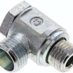 Winkel-Schwenkverschraubung M 14x1,5-10 L (M16x1,5), ohne Mutter & Schneidring, Stahl verzinkt