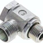 Winkel-Schwenkverschraubung G 1/4"-10 L (M16x1,5), ohne Mutter & Schneidring, Stahl verzinkt