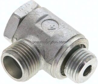 Winkel-Schwenkverschraubung M 16x1,5-10 S (M18x1,5), ohne Mutter & Schneidring, Stahl verzinkt
