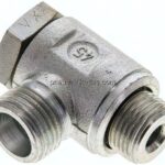 Winkel-Schwenkverschraubung G 3/8"-10 S (M18x1,5), ohne Mutter & Schneidring, Stahl verzinkt