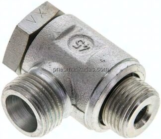Winkel-Schwenkverschraubung G 3/8"-10 S (M18x1,5), ohne Mutter & Schneidring, Stahl verzinkt