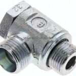 Winkel-Schwenkverschraubung G 3/8"-12 L (M18x1,5), ohne Mutter & Schneidring, Stahl verzinkt