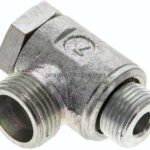 Winkel-Schwenkverschraubung G 3/8"-12 S (M20x1,5), ohne Mutter & Schneidring, Stahl verzinkt