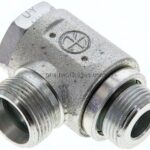 Winkel-Schwenkverschraubung M 22x1,5-16 S (M24x1,5), ohne Mutter & Schneidring, Stahl verzinkt