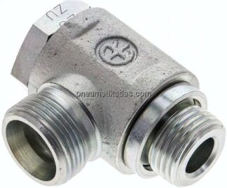 Winkel-Schwenkverschraubung G 1/2"-16 S (M24x1,5), ohne Mutter & Schneidring, Stahl verzinkt