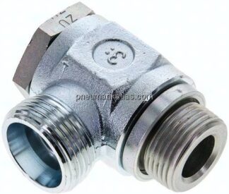 Winkel-Schwenkverschraubung G 3/4"-20 S (M30x2), ohne Mutter & Schneidring, Stahl verzinkt