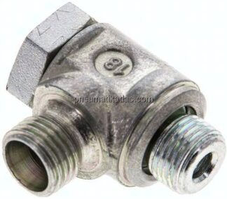 Winkel-Schwenkverschraubung G 1/8"-6 LL (M10x1), ohne Mutter & Schneidring, Stahl verzinkt