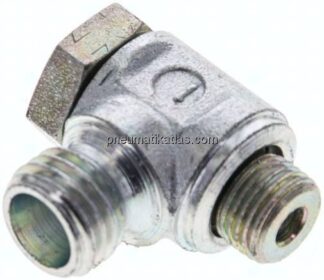 Winkel-Schwenkverschraubung G 1/8"-6 L (M12x1,5), ohne Mutter & Schneidring, Stahl verzinkt