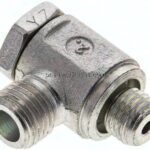 Winkel-Schwenkverschraubung M 12x1,5-6 S (M14x1,5), ohne Mutter & Schneidring, Stahl verzinkt