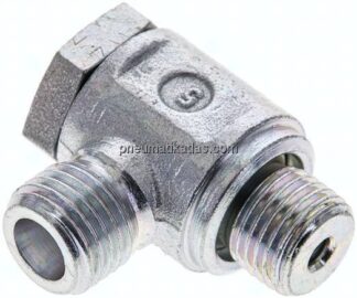Winkel-Schwenkverschraubung G 1/4"-6 S (M14x1,5), ohne Mutter & Schneidring, Stahl verzinkt