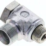 Winkel-Schwenkverschraubung M 10x1-8 LL (M12x1), ohne Mutter & Schneidring, Stahl verzinkt