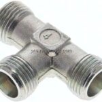 T-Schneidringverschraubung 10 S (M18x1,5), ohne Mutter & Schneidring, Stahl verzinkt