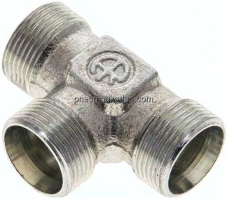 T-Schneidringverschraubung 12 LL (M16x1), ohne Mutter & Schneidring, Stahl verzinkt