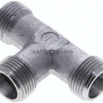 T-Schneidringverschraubung 12 S (M20x1,5), ohne Mutter & Schneidring, Stahl verzinkt