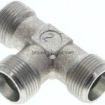 T-Schneidringverschraubung 14 S (M22x1,5), ohne Mutter & Schneidring, Stahl verzinkt