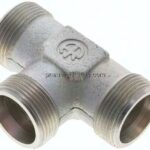 T-Schneidringverschraubung 25 S (M36x2), ohne Mutter & Schneidring, Stahl verzinkt