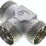T-Schneidringverschraubung 42 L (M52x2), ohne Mutter & Schneidring, Stahl verzinkt