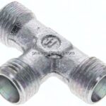 T-Schneidringverschraubung 6 LL (M10x1), ohne Mutter & Schneidring, Stahl verzinkt