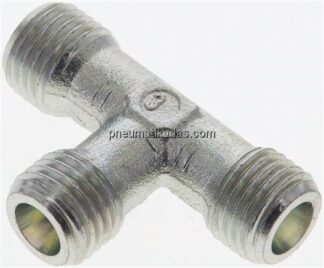 T-Schneidringverschraubung 6 S (M14x1,5), ohne Mutter & Schneidring, Stahl verzinkt